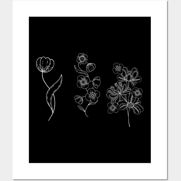 Decorative Flowers Wall Art by NICHE&NICHE